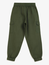 Load image into Gallery viewer, Campana Boys Travis Cotton-Lycra Cargo Joggers - Military Green
