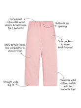 Load image into Gallery viewer, Campana Girls Celine Solid Trousers - Pink
