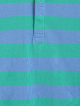 Load image into Gallery viewer, Campana Boys Pablo Half Sleeves Rugby Stripes Polo T-Shirt - Green &amp; Blue
