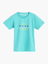 Load image into Gallery viewer, Campana Boys Daniel Pack of 2 Half Sleeves Printed Cotton T-shirts - Lemon Yellow &amp; Turquoise Blue
