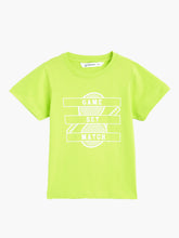 Load image into Gallery viewer, Campana Boys Daniel Pack of 2 Half Sleeves Printed Cotton T-shirts - Lime Green &amp; Light Blue
