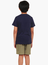 Load image into Gallery viewer, Campana Boys Daniel Pack of 2 Half Sleeves Printed Cotton T-shirts - Navy Blue &amp; Light Grey
