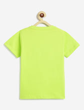 Load image into Gallery viewer, Campana Boys Daniel Pack of 2 Half Sleeves Printed Cotton T-shirts - Turquoise Blue &amp; Lime Green
