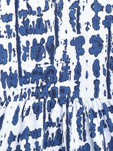 Load image into Gallery viewer, Campana Girls Ivy Long Sleeve Dress - Monochrome Tie &amp; Dye Print - Indigo &amp; White
