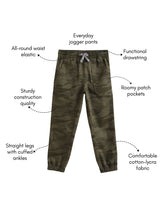 Load image into Gallery viewer, Boys Andre Jogger Pants - Camo Print - Olive
