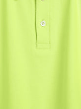 Load image into Gallery viewer, Campana Boys Niko 100% Cotton Jersey Half Sleeves Solid Polo T-Shirt - Lime Green

