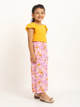 Load image into Gallery viewer, Campana Girls Serena T-Shirt with Culottes Clothing Set - Yellow &amp; Pink
