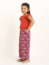 Load image into Gallery viewer, Campana Girls Serena T-Shirt with Culottes Clothing Set - Rust Orange &amp; Navy
