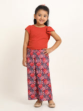 Load image into Gallery viewer, Campana Girls Serena T-Shirt with Culottes Clothing Set - Rust Orange &amp; Navy
