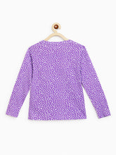 Load image into Gallery viewer, Campana Girls Lily Long Sleeves T-Shirt - Wild Dots Print - Purple
