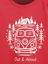 Load image into Gallery viewer, Campana Girls Skye Pack of 2 Full Sleeves T-shirts - Conversational Print - Navy Blue &amp; Red
