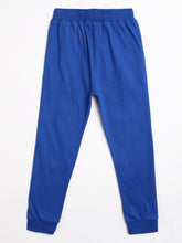 Load image into Gallery viewer, Boys Blake 100% Cotton Jersey Joggers - A-League Print - Royal Blue
