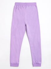 Load image into Gallery viewer, Campana Girls Iris 100% Cotton Jersey Joggers - Lightning Print - Purple
