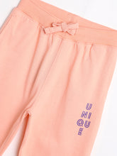 Load image into Gallery viewer, Campana Girls 100% Cotton Jersey Joggers - Unique Print - Peach
