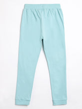 Load image into Gallery viewer, Campana Girls Iris 100% Cotton Jersey Joggers - Sunny Print - Ocean Blue
