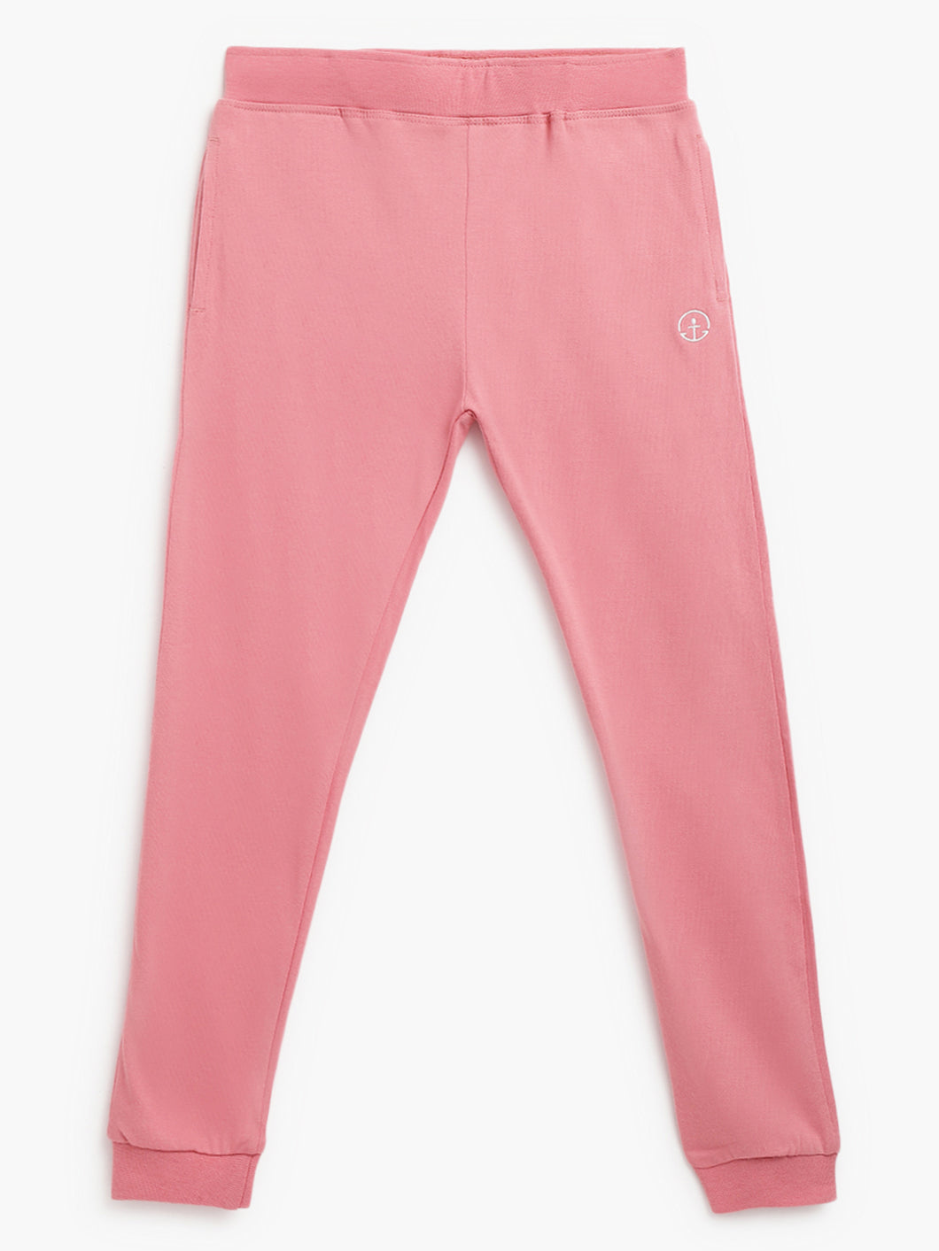 Campana Girls Iris 100% Cotton Jersey Solid Joggers - Peach