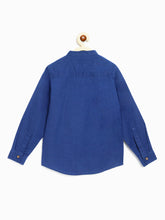 Load image into Gallery viewer, Campana Boys Jon Full Sleeve Cotton - Linen Shirt - Striking Blue
