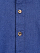 Load image into Gallery viewer, Campana Boys Jon Full Sleeve Cotton - Linen Shirt - Striking Blue
