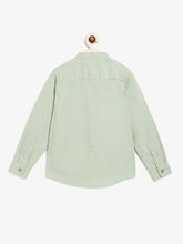 Load image into Gallery viewer, Campana Boys Jon Full Sleeve Cotton - Linen Shirt - Sage Green
