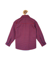 Load image into Gallery viewer, Campana Boys Full-Sleeves Check Shirt - Red &amp; Navy (CK13219)
