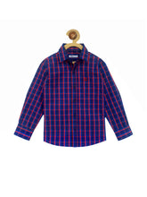 Load image into Gallery viewer, Campana Boys Full-Sleeves Check Shirt - Navy &amp; Red (CK13222)
