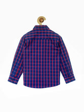 Load image into Gallery viewer, Campana Boys Full-Sleeves Check Shirt - Navy &amp; Red (CK13222)
