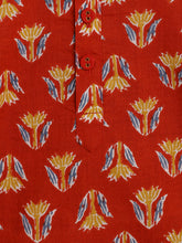 Load image into Gallery viewer, Campana Boys Bansi Dhoti Kurta Set - Wild Flower Motif - Maroon &amp; Mustard
