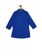 Load image into Gallery viewer, Campana Boys Airplane Print Kurta Pyjama Set - Royal Blue &amp; White
