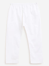 Load image into Gallery viewer, Campana Boys Mrinal Kurta Pyjama Set - Big Motif - Lemon Yellow &amp; White
