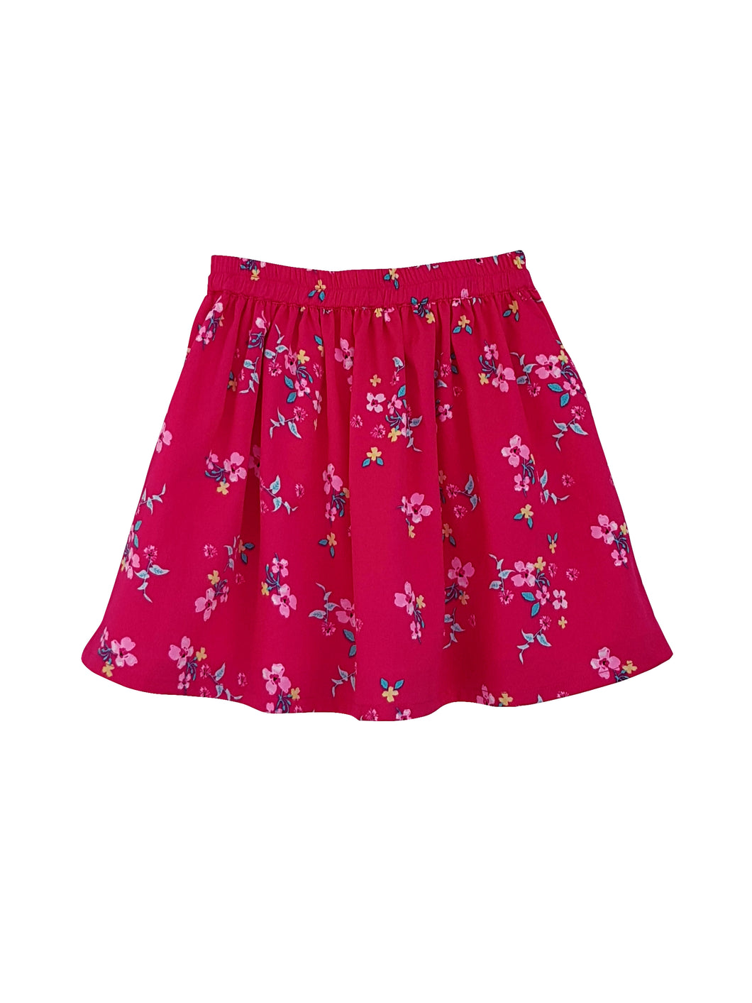 Campana Girls Katie Skirt - Floral Bunch Print - Magenta