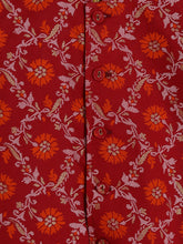 Load image into Gallery viewer, Campana Boys Nishant Kurta Set with Jacket - Jacquard Print - Maroon and Gold
