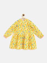 Load image into Gallery viewer, Campana Girls Asmira Swing Dress - Ice-cream Print - Yellow &amp; Multicolour
