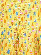 Load image into Gallery viewer, Campana Girls Asmira Swing Dress - Ice-cream Print - Yellow &amp; Multicolour
