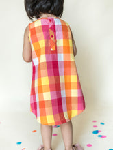 Load image into Gallery viewer, Campana Girls Side Pleat Dress - Checks (CK26206)
