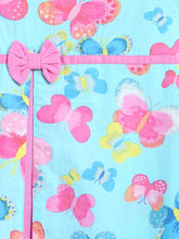 Load image into Gallery viewer, Campana Girls Jackie Front Pleat Dress - Butterflies Print - Pink &amp; Blue
