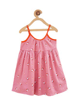 Load image into Gallery viewer, Campana Girls Fox Print Strappy Dress - Pink (CK26505), Pink Dress, Summer Dress
