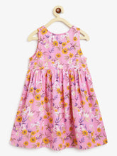 Load image into Gallery viewer, Campana Girls Amy Sleeveless Dress - Wildflowers Print - Pink &amp; Orange
