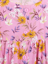 Load image into Gallery viewer, Campana Girls Amy Sleeveless Dress - Wildflowers Print - Pink &amp; Orange
