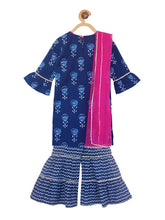 Load image into Gallery viewer, Campana Girls Kurta Sharara Set - Indigo
