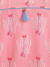 Load image into Gallery viewer, Campana Girls Anusuya Kurta-Palazzo Set - Fern Print - Pink and Blue
