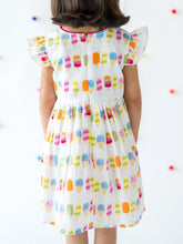 Load image into Gallery viewer, Campana Ruby Crossover Dress - Ice Lolly Print - White &amp; Multi
