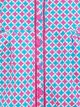 Load image into Gallery viewer, Campana Girls Geometric Print Button Down Dress - Pink &amp; Blue (CK30801)
