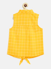 Load image into Gallery viewer, Campana Girls Vickie Shirt Style Top - Windowpane Checks - Yellow
