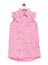 Load image into Gallery viewer, Campana Girls Nicole Shirt Style Tunic Dress - Galaxy Print - Pink
