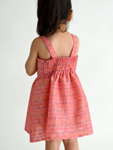 Load image into Gallery viewer, Campana Girls Lisa Bohemian Dress - Pastel Woven Stripe - Pink &amp; Multicolour
