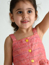 Load image into Gallery viewer, Campana Girls Lisa Bohemian Dress - Pastel Woven Stripe - Pink &amp; Multicolour
