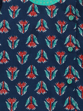 Load image into Gallery viewer, Campana Boys Ananda Dhoti Kurta Set - Wild Flower Motif - Indigo &amp; Teal
