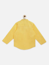 Load image into Gallery viewer, Campana Boys Amias Popover Shirt - Solid Textured - Sunny Yellow
