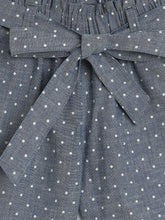 Load image into Gallery viewer, Campana Girls Luna Printed Shorts - Navy Polka Dot Chambray
