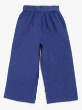 Load image into Gallery viewer, Campana Girls Chelsea 100% Cotton Culottes Trousers with Belt - Striking Blue
